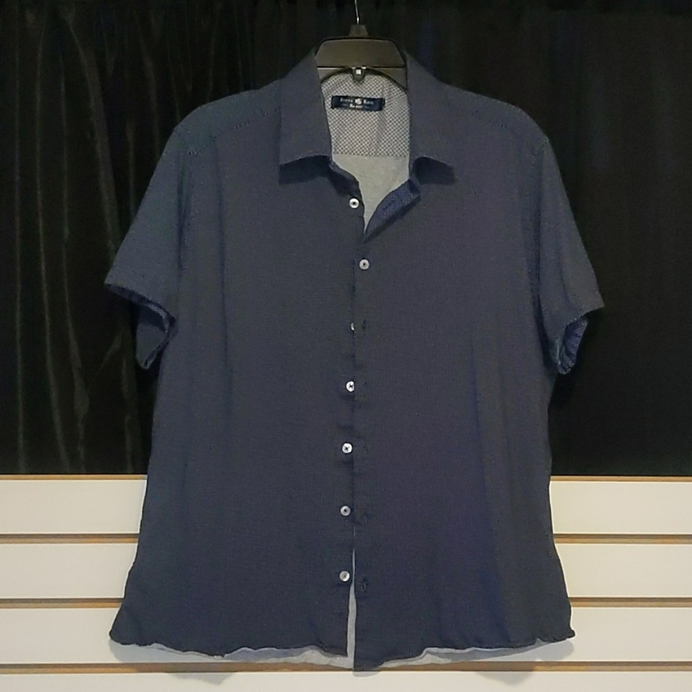 Mens Stone Rose Button Down Shirt fits L